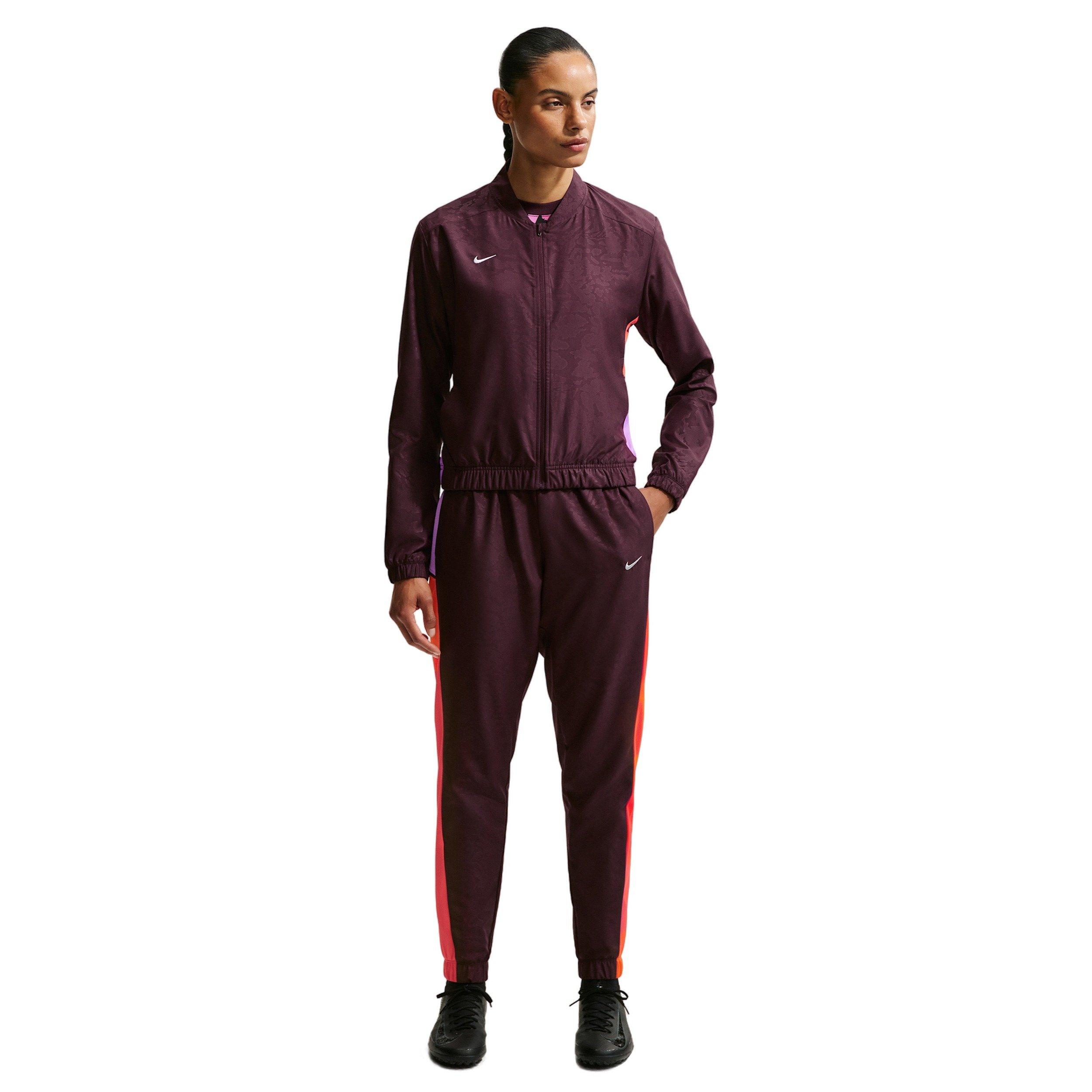 Nike Women's United Academy 25 Dri-FIT Woven Football Tracksuit - Burgundy - BURGUNDY